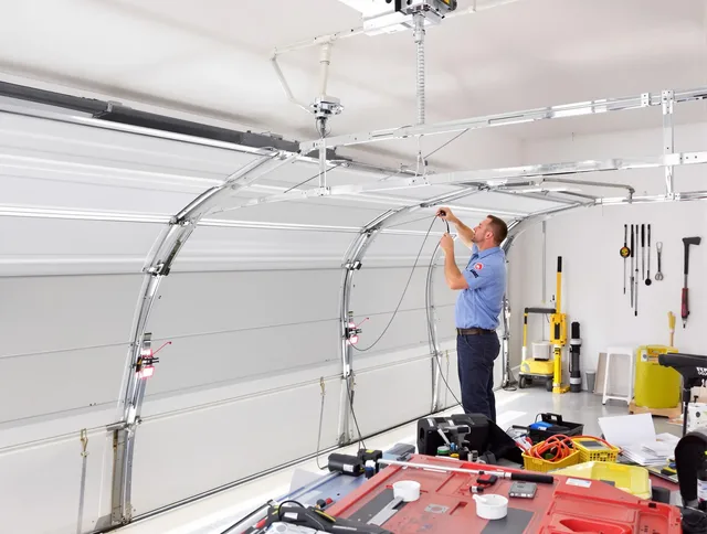 Garage door cable repair service by Winchester Garage Door Repair in Winchester